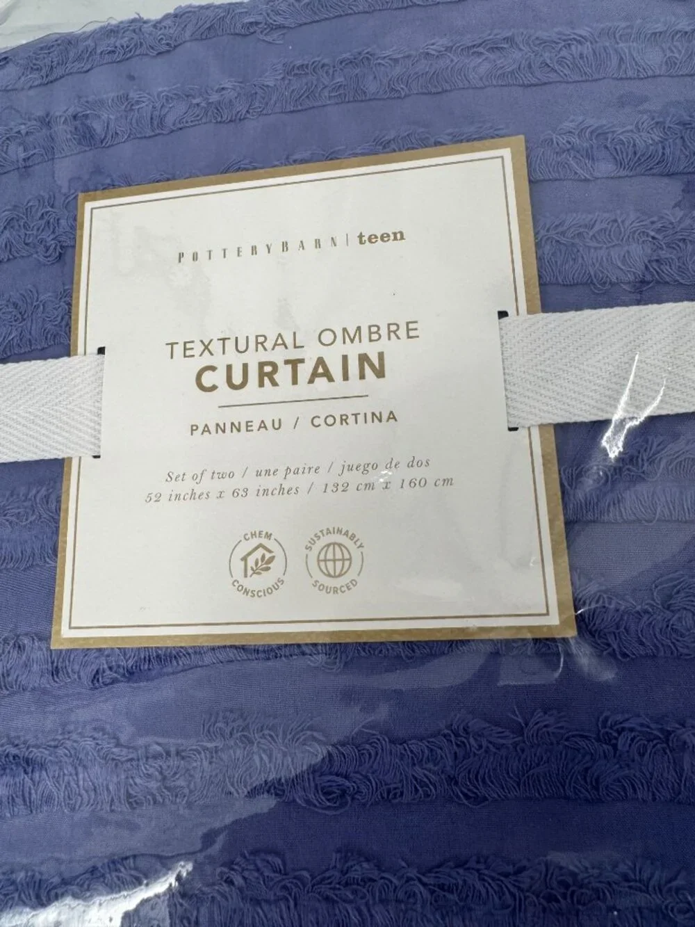 Pottery Barn Teen Textural Ombre Curtains 52